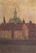 Cluster of Old Houses with the New Church in The Hague (nn04) Vincent Van Gogh